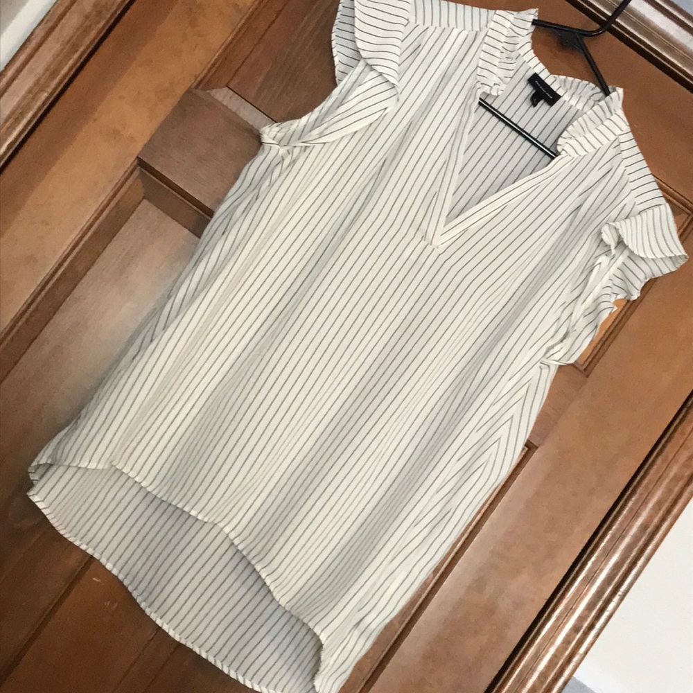 Sheer striped shirt size L